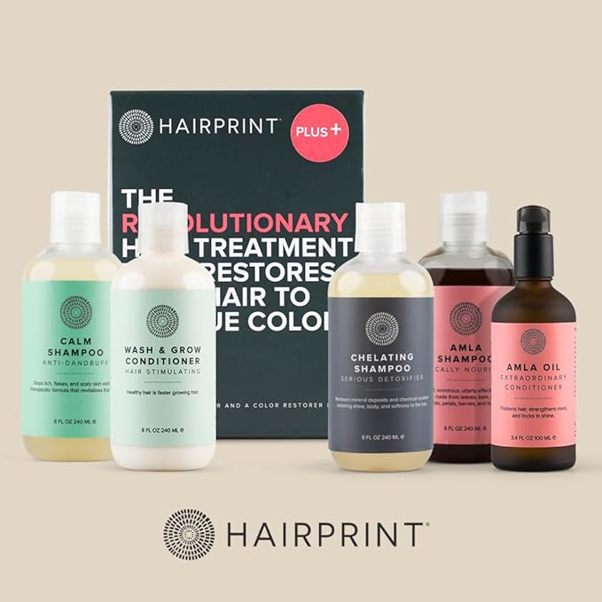 Hairprint True Color Restorer in Light Brown | Patented for Restoring Gray Hair | Replenishes Natural Pigment | Adds Body Strength &amp Texture | At-Home Treatment | Dye-Free &amp Non-Toxic