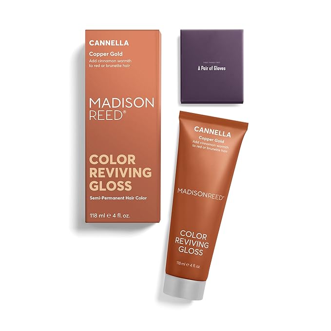 Madison Reed Color Reviving Gloss Cannella - Copper Semi-Permanent Hair Dye Enhances Hair Color &amp Corrects Tone Adds Brilliant Shine Keratin &amp Argan Oil 4 Fl Oz (118 mL)