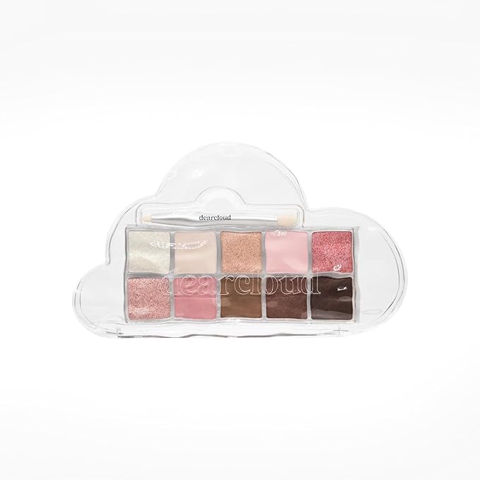 dearcloud Sky/Shadow ? Strawberry Garden ? eye shadow palette makeup with 10 Ultra-Fine Pigments &amp Dual-Ended eyeshadow brush ? Korean beauty eye makeup (Strawberry Garden)