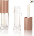 COSIDEA 30pcs Nude Empty 6ml 0.2oz Lip Gloss Tubes with Big Doe Foot WandRound Lipgloss ContainersConcealer Tube Cosmetic Packing Container Bulk Wholesale