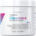 Livingood Daily Creatine + Magnesium Powder Unflavored | 5g Micronized Creatine Monohydrate with Magnesium for Energy Muscle Recovery &amp Performance | 30 Servings
