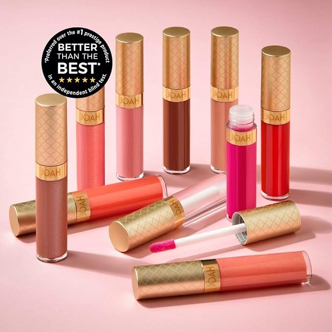 JOAH Lip Gloss Sun and Seoul Glassify High Shine Tinted Lip Gloss Hydrating Vitamin E &amp Avocado Oil Korean Makeup Crystal Ball