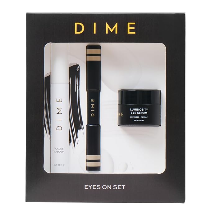 DIME Beauty Eyes On Set ($84 Value) - Includes Luminosity Eye Serum (15mL) Volume Mascara (8G) Boost Duo (3mL)