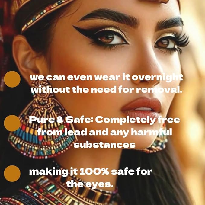 Kemet 100% Natural Egyptian Eyeliner in Powder Form Handmade Eyeliner with Pharaoh packing.