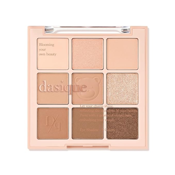 dasique Shadow Palette #28 Brown Bear l 9 Pigmented Eyeshadows Blendable Natural Look l Korean Makeup l Eye shadow palette l Long Lasting Naturing Looking