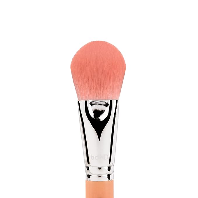 Bdellium Tools Professional Makeup Brush - Pink Bambu Series 968 BDHD Phase II Small Foundation/Contour - With Soft Synthetic Fibers For Versatile Application &amp Blending (Pink 1pc)