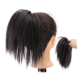 Hair Chignon Short Ponytail Extensions Synthetic Straight Hair Hair Bun with Elastic Band Hair Accessories Women Wig Hair Bun Hair Pieces For Women(E)