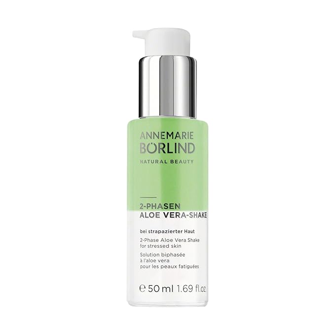 ANNEMARIE B?RLIND - 2 Phase Aloe Vera Shake - Hyaluronic Acid + Aloe Vera + Black Currant Seed Oil For Soothed Skin - Soothing Relaxing Nourishing - 50ml
