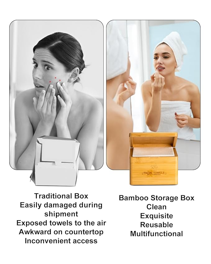 Clean Facial Towels1 Box with 120 Ct Disposable Face Towels - Premium Facial Cleansing Cloths &amp Towelettes Perfect for Skincare Routine - Biodegradable Travel-friendly and Eco-friendly