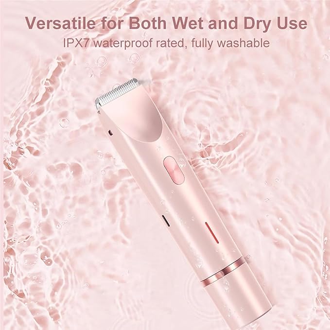Comfort 2 in 1 Electric Lady Shaver Razor for Women Dual Head Electric Hair Trimmer for Women Ipx7 Bikini Trimmer (Blue)