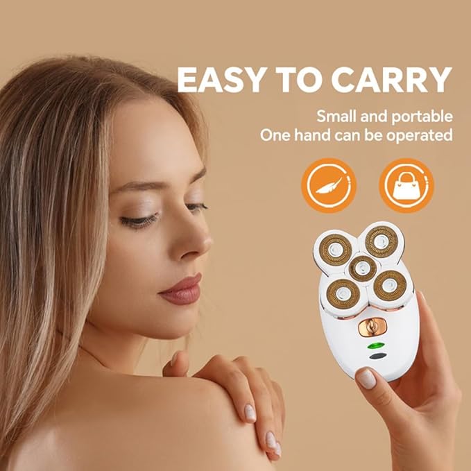 Electric Lady Razors Woman ShaverRechargeable Trimmer with Detachable Head Lady Waterproof Razors for Leg Face Lips Body Female Cordless Bikini Trimmer