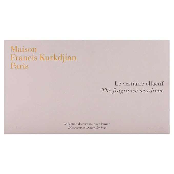 Maison Francis Kurkdjian The Fragrance Wardrobe For Her for Women - 8 Pc Gift Set 8 x 0.37oz EDP Spray Aqua Media Cologne forte A la rose 724 Petit Matin Gentle Fluidity Gold OUD Satin