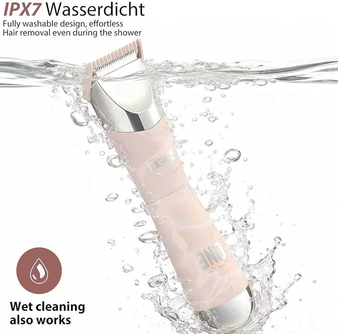 5-in-1 Bikini Trimmer for Women Dual Head?�German-TXO-Technology??Painless-Blade Electric Razors ?�IPX7 Waterproof??Body Shaver for Underarm Leg Arm Body Face Pubic Hair with Storage Bag
