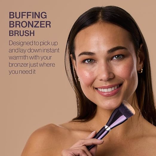 Anisa Beauty Buffing Bronzer Brush - Premium Ultra-Soft Synthetic Fibers for Smooth Flawless Bronzer Application - Ideal for Powder Cream and Liquid Formulas - Cruelty-Free Vegan Makeup Brush