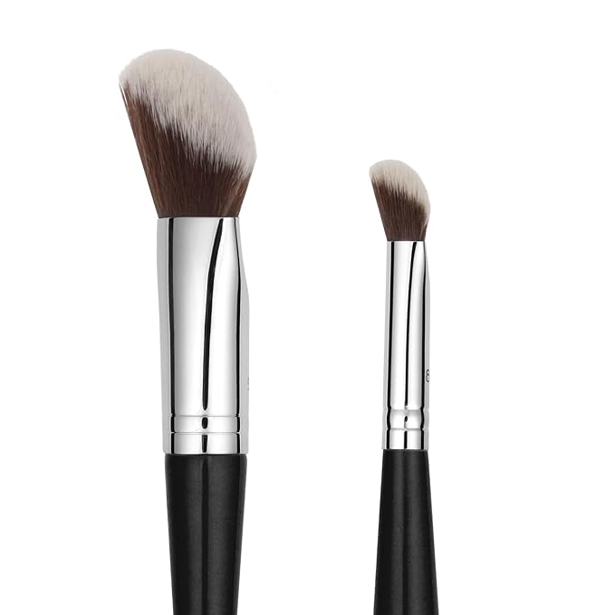 Bdellium Tools Professional Makeup Brush - Maestro Series 969 Double-ended BDHD Phase II/Phase III - With All-Vegan Synthetic Fibers For Versatile Application and Blending (Black 1pc)