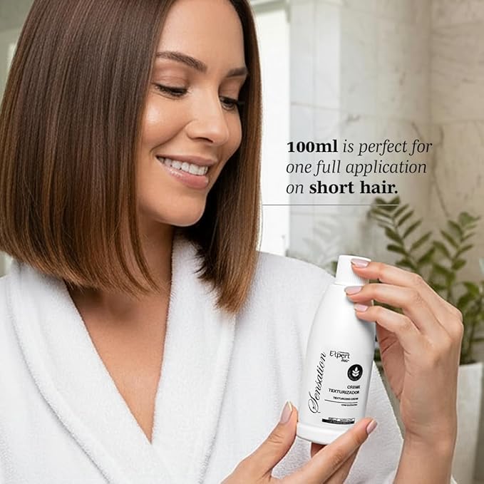 Expert Hair Sensation Straightening &amp Smoothing Kit :Texturizing Cream + Gold Repair Mask for Ultimate Hair Transformation- At Home Keratin Treatment for Straight Silky Moisturized Hair