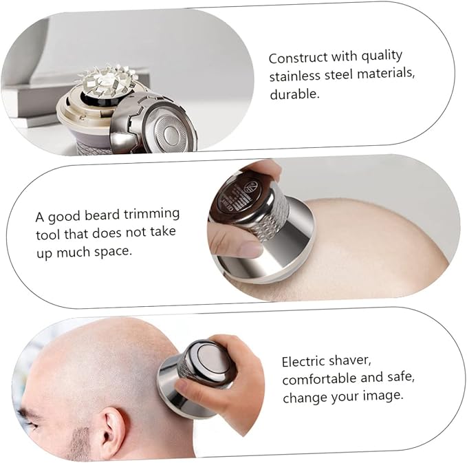 1 Set Cordless Trimmer for Men Mens Beard Clipper Hair Removal Machine Haircut Set Grey to Rotate Cosmetic Stainless Steel