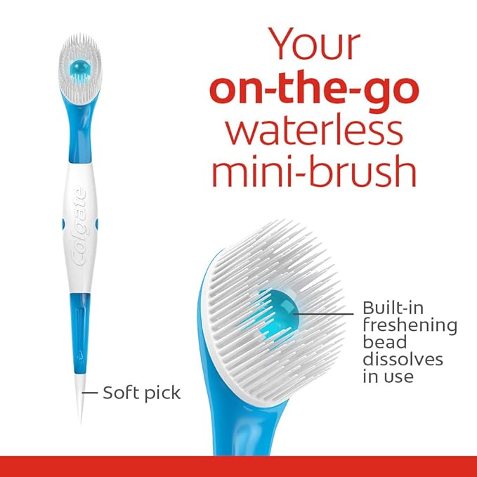 Colgate Optic White Wisp Disposable Mini Toothbrush Cool Mint 24 Count (Pack of 4)