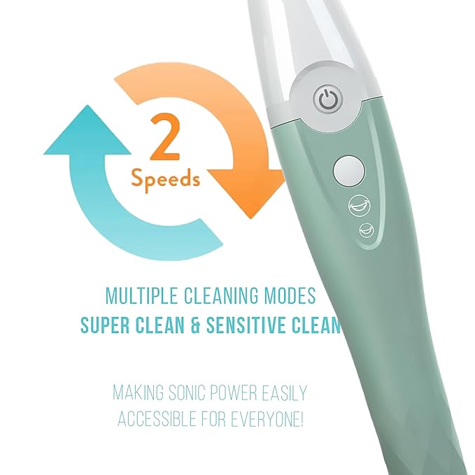 Tao Clean UV Sanitizing Sonic Toothbrush and Cleaning Station Electric Toothbrush Dual Speed Setting Seaglass Green