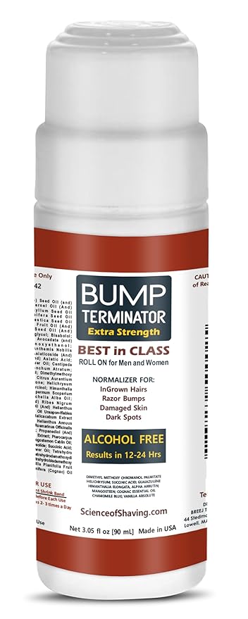 Razor Bumps and Ingrown Hair Treatment Folliculitis Treatment Back Of Head Bumps Remover - Roll On for Men &amp Women