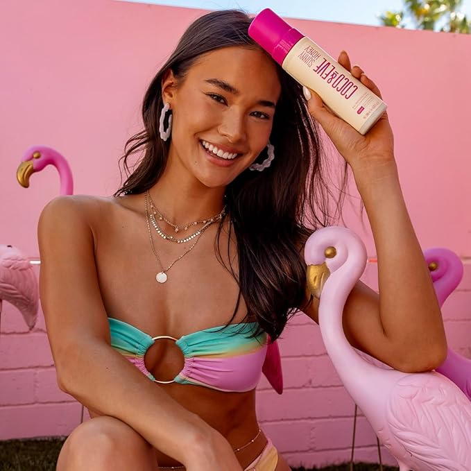 Coco &amp Eve Sunny Honey Bali Bronzing Self Tanner Mousse - (Dark) All Natural Sunless Tanning Mousse | Instant Self Tanning Lotion with Bronzer and Skin Moisturizer (6.7 fl oz)