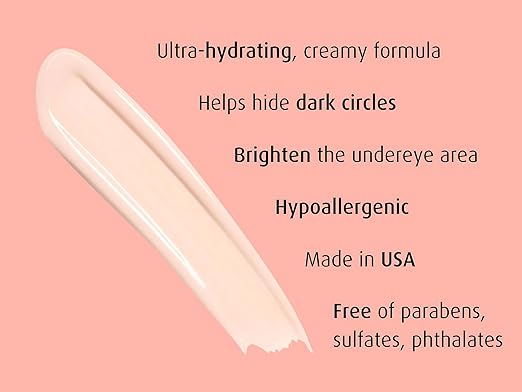 Lune+Aster RealGlow Undereye Brightener | Hide Dark Circles Illuminate Eyes Ultra-Hydrating Creamy Formula With Vitamin E. Hypoallergenic Vegan Paraben &amp Phthlate Free.