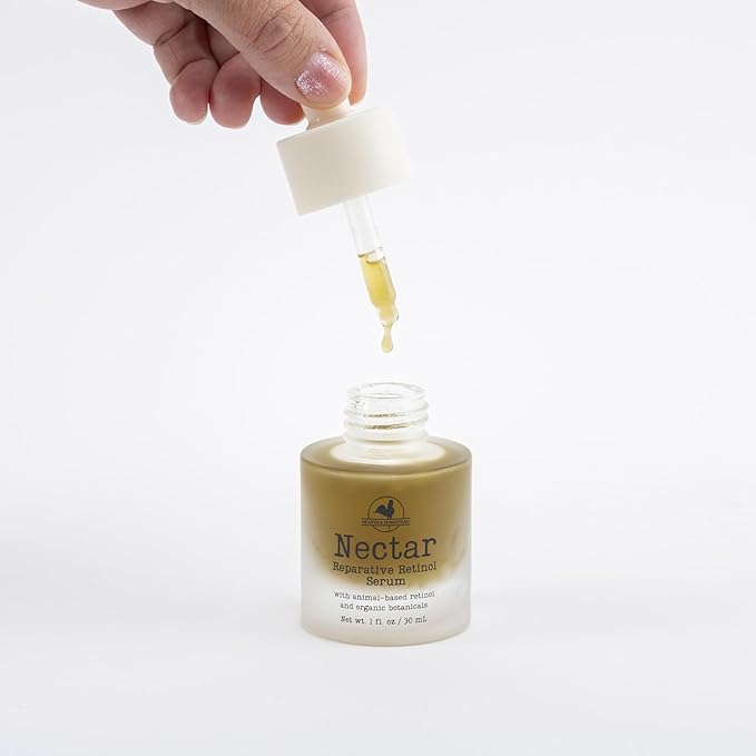 Nectar Natural Retinol Serum by Hearth &amp Homestead ? Fermented Cod Liver Oil Grass-Fed Tallow &amp Emu Oil ? Nutrient-Rich Facial Oil for Smooth Healthy Skin ? 1 fl oz