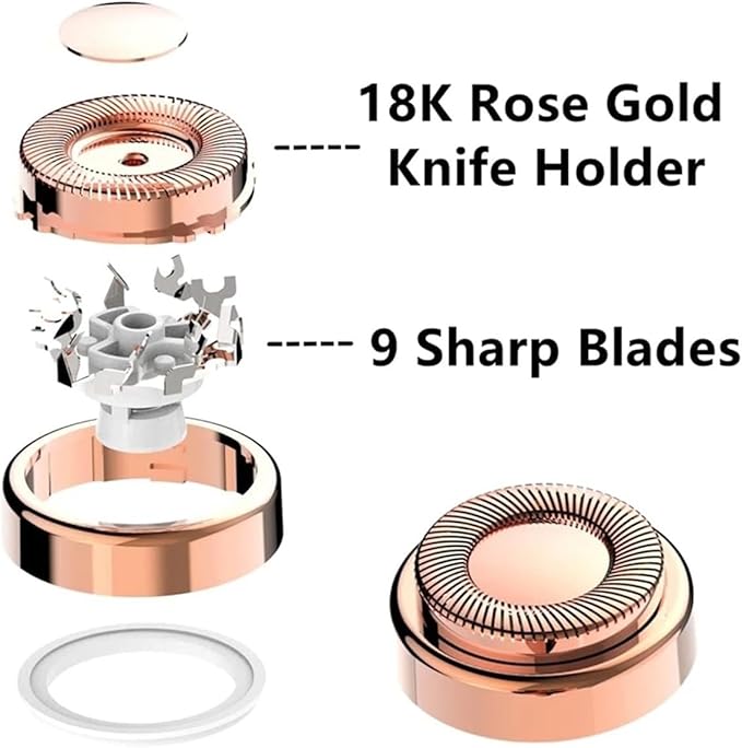 for Flawless Hair Remover 1/2/3/4/6/8/9/12 Pcs Replacement Heads Count Replacing Blades for Gen1 Lipstick Shaped Hair Remover(9pcs)