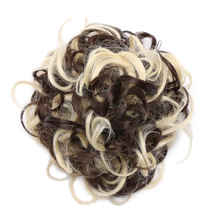 EARSHOT Hair Buns Hair Piece 80cm Women's Synthetic Bun Messy Bun with Elastic Band Hair Bun Curl Wig Ponytail Extension Hair Extensions Wig Hair Accessories For Girls (Color : 6AH613)