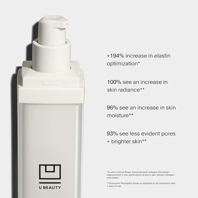 U Beauty Resurfacing Compound Serum - Renew &amp Illuminate Face Serum - Advanced 8-in-1 Formula with Vitamin C Retinol Hyaluronic Acid &amp Peptides - Targets Fine Lines Pores 0.5 fl oz