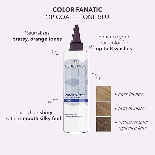 Pureology Color Fanatic Top Coat + Tone - Maintains Hair Color Treatment Smooths Restores Vibrancy and Adds Shine