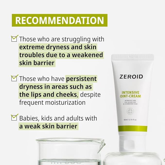ZEROID | Intensive Oint-Cream | Face Moisturizer for Extremely Dry Skin | Face Cream for Sensitive &amp Disordered Skin | Intensive Skincare | Face Lotion for Soothing &amp Moisturizing | 2.7 fl oz