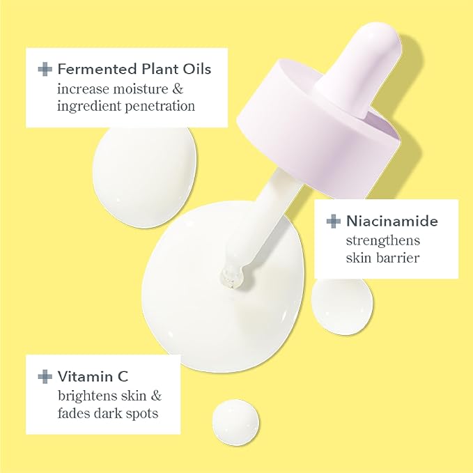 Beekman 1802 Oh Mega Milk Facial Oil - Hydrating Vitamin C &amp Niacinamide Serum - Repairs Skin Barrier - For Dry/Aging Skin - Fragrance Free &amp Sensitive Safe