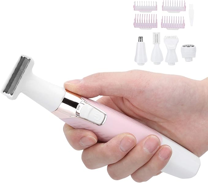 Epilators Hair Removal for Women Electric Body Depilator 5-in-1 USB Rechargeable with Multiple Attachments Hair Removal Device for Full Body and Hair Removal