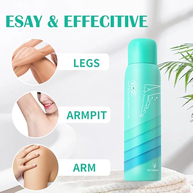 VGO 3 pack Hair Removal Spray Foam Contains Aloe Vera Extract Natural Ingredients Painless Bikini Hair Removal for Women &amp Men Depilatory Cream 15.21FL OZ