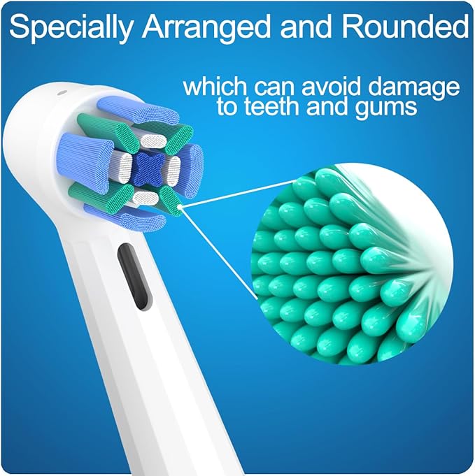 8 Pack Replacement Heads Compatible with Oral B iO Toothbrushes Brush Heads for Oral-B iO 2/3/4/5/6/7/8/9/10/7G Series with Covers Black+White