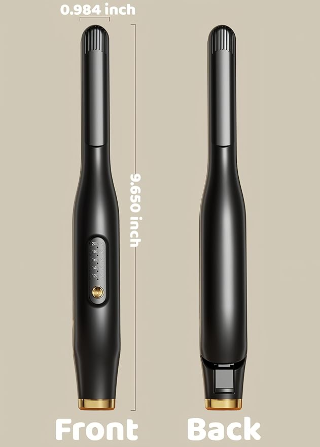 Mini Flat Iron for Short Hair 1/2 inch Ceramic Plates Small Flat Irons for Short Hair Fast Heating Anti-Frizz Temperature Adjustable Auto-Off Travel Size Mini Hair Straightener Black