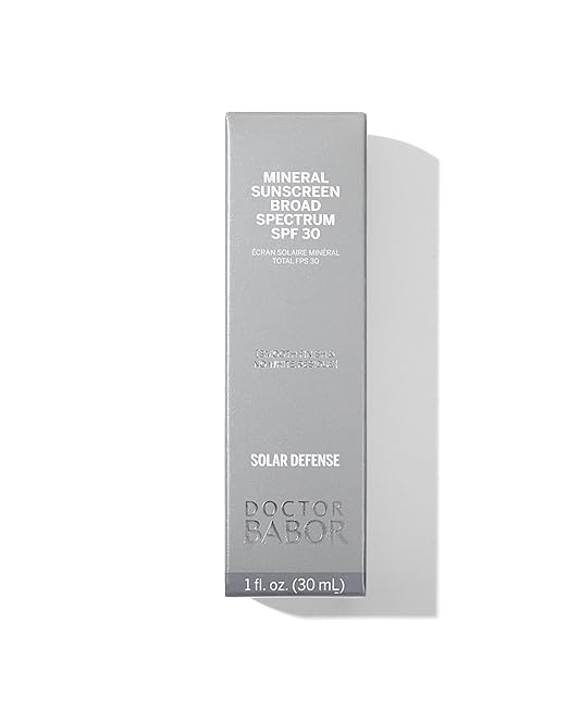 DOCTOR BABOR Protect Rx Mineral Face Sunscreen SPF 30 Physical Protection with No White Cast Non Tinted Sheer Mineral Coverage for Anti Aging and Wrinkle Defense Moisturizing Under Makeup 1 oz.