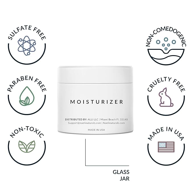 NAELI Face Moisturizer with SPF 30 Anti Aging Collagen &amp Peptide Cream Reduces Wrinkles - Lightweight Skin Hydration with Hyaluronic Acid Paraben Free &amp Non-Comedogenic Sunscreen 3.4 oz