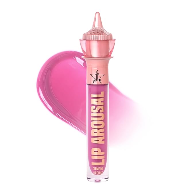 Jeffree Star Cosmetics Lip Arousal Lip Plumper 7 Colors 4ml/0.14 fl. Oz. with Peptides Jojoba Oil Avocado Oil Vitamin E Chili Pepper Extract Plumping Effect (Pink Robe)