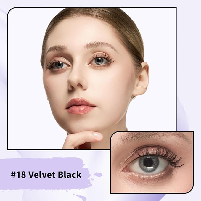 Soft Magnetic Eyelashes Kit with Applicator No.18 Velvet Black BearisBug Reusable Glue-free Wispy Magnetic Lashes Cruelty-free False Lashes Waterproof Lightweight Suit for Heavy Makeup