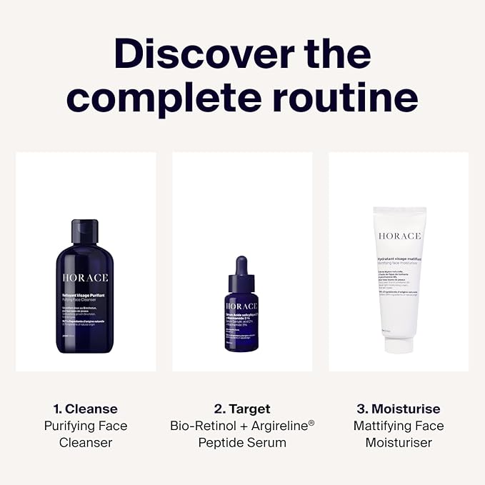 HORACE Salicylic Acid + Niacinamide Face Serum for Men ? Anti-Blemish Treatment for Pore Tightening Smoother Skin and Redness Reduction ? Vegan Skin Care for All Skin Types ? Unscented 30ml