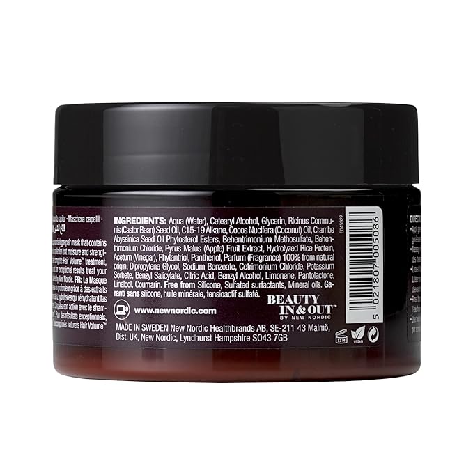 NEW NORDIC Hair Volume Repair Mask for Dry Damaged Hair &amp Natural Growth Rebuild Moisture Balance Volumize &amp Strengthen 10 oz