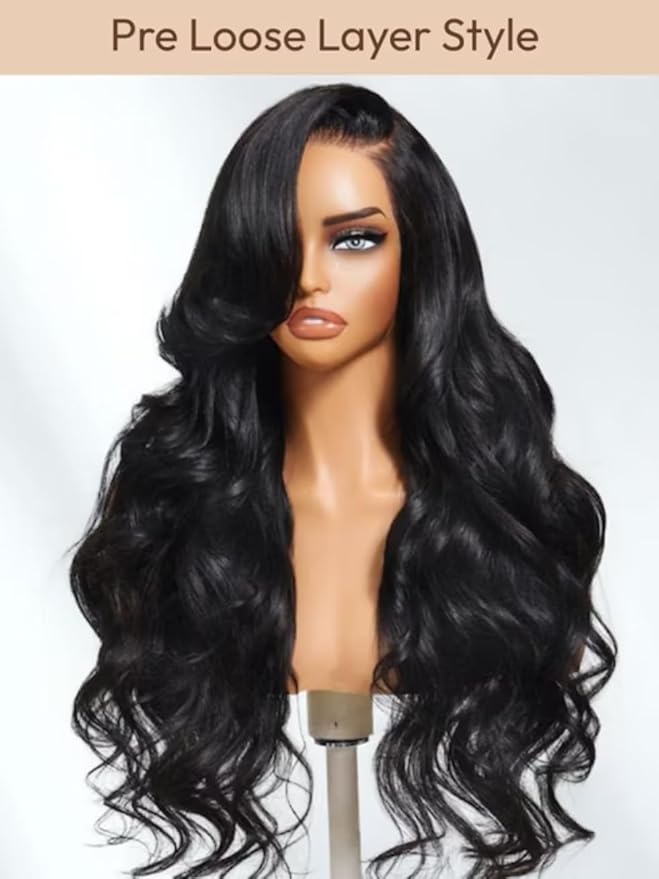 UNICE Bye Bye Slip Wig Feathered Layer Side Part Human Hair Glueless Wigs with Secure Silicone Strips and Drawstring 200% Density Flexible Mesh Cap Bleached Knots Pre Everything Wig 12 Inch