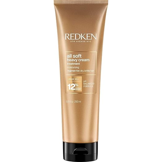 Redken All Soft Heavy Cream Mask Treatment- Moisturizing Deep Conditioner Treatment For Dry Hair Softens and Smooths Hair With Argan Oil