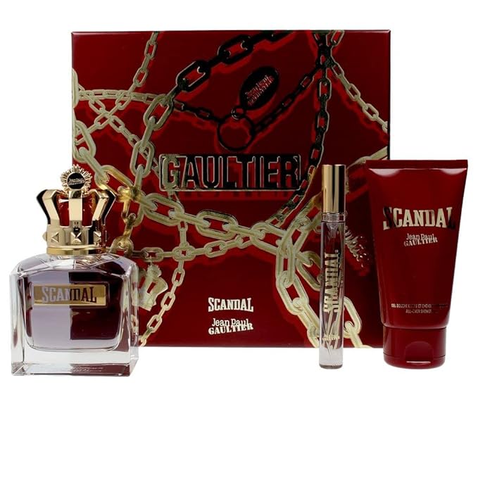 Jean Paul Gaultier Scandal for Men - 3 Pc Gift Set 3.4oz EDT Spray 0.34oz EDT Spray 2.5oz Shower Gel