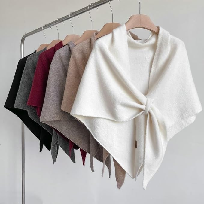 Winter Shawl Wraps Women Knitted Shawls and Wraps Cardigan Cape Wool Pashmina Shoulder Top Sweater Shawl Scarf 2025