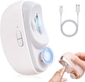 1/2PCS Smart Nail Clipper New 3 in 1 Easy Clip Electric Nail Clippers for Seniors Designed for Extra Hard/Thick Hands Feet Nails Polishing Clipper with Light for Limited Mobility People (011PCS)