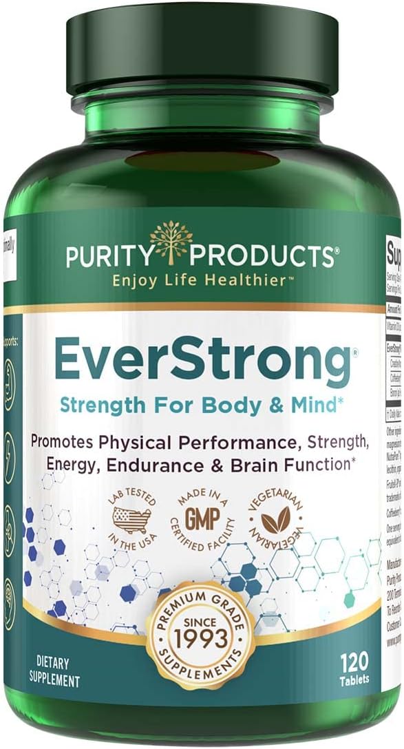 EverStrong - Creatine Monohydrate Blend - Clinically Studied for Golf Maximizing Driving Distance - Muscle Matrix Blend - Joint Muscle &amp Energy Support - Boron CoffeeBerry Vitamin D3 - 120 Tabl