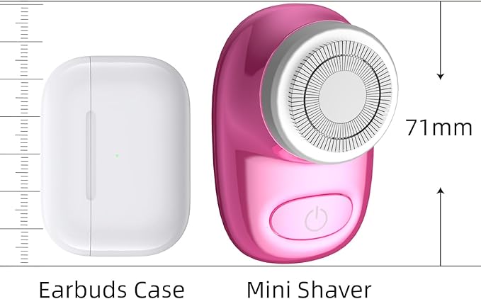 Mini Electric Shaver Pocket Size Electric Shaver for Men Women Rechargeable Easy One-Button Portable Powerful Waterproof Razor for Travel Office Business Trip (2Pack)